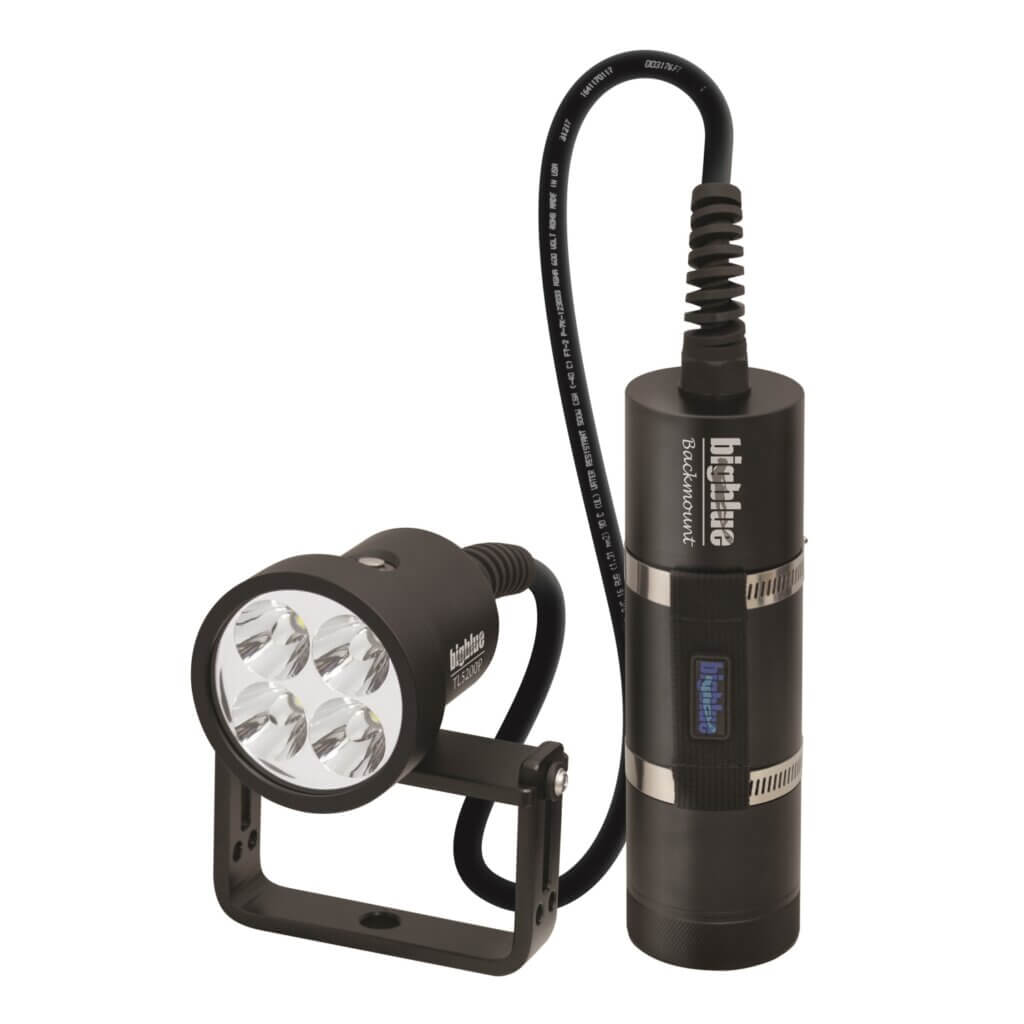TL5200PBACKMOUNT Cave/Tech Light Bigblue Dive Lights